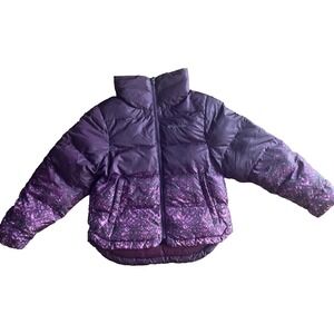 Columbia Jacket Frozen 2 Disney Youth Medium Purple Full-Zip Puffer Snow Winter